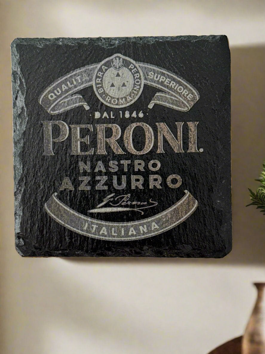 Set of 4 Iconic Beer Mats – Peroni, Birra Moretti, Guinness, Stella Artois, Beers of the World