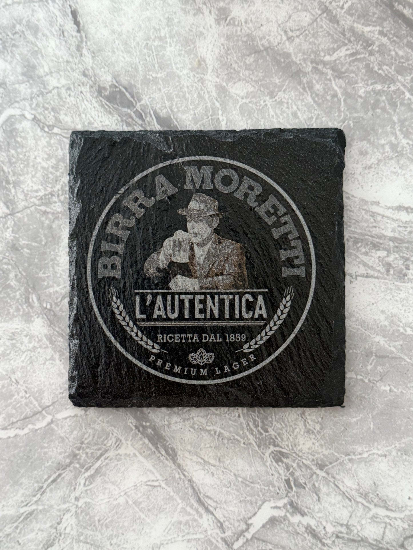 Set of 4 Iconic Beer Mats – Peroni, Birra Moretti, Guinness, Stella Artois, Beers of the World